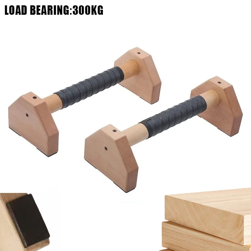 Wooden Push-up Stand  Exercise Pushup Board Non-Slip Pushup Bars Calisthenics Handle Fitness Equipment Home Strength Training